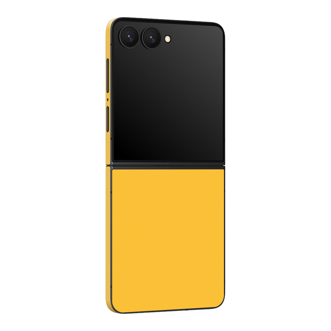 Galaxy Z Flip 7 Luxuria Tuscany Yellow Matt 3D Textured Skin Wrap Sticker Decal Cover Protector by QSKINZ | qskinz.com