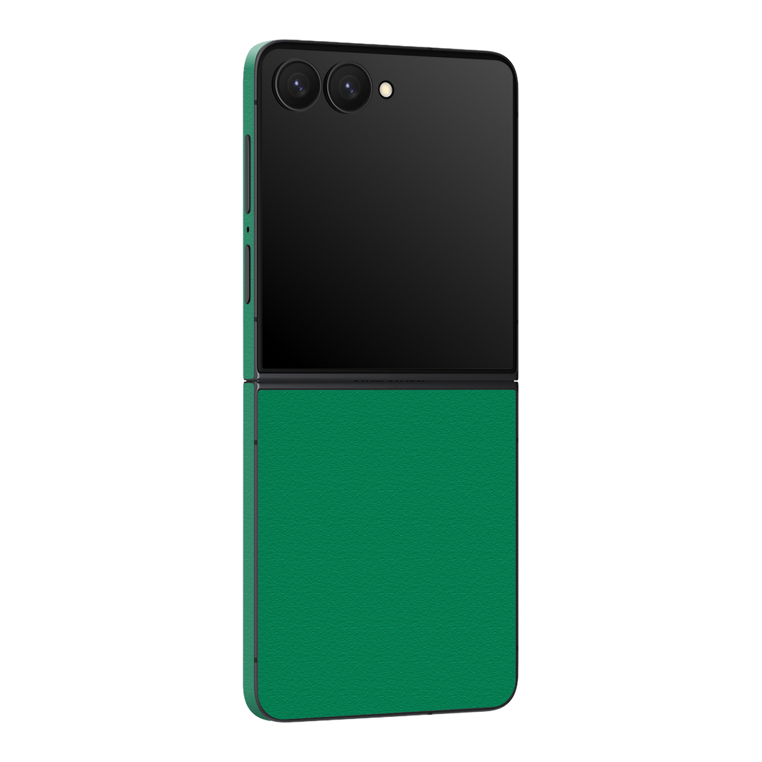 Galaxy Z Flip 7 Luxuria Veronese Green 3D Textured Skin Wrap Sticker Decal Cover Protector by QSKINZ | qskinz.com