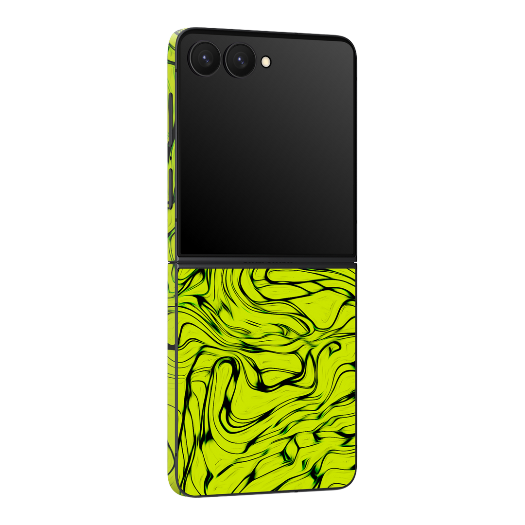 Galaxy Z Flip 7 Print Printed Custom SIGNATURE Hypnotic Green Electric Jade Skin Wrap Sticker Decal Cover Protector by QSKINZ | QSKINZ.COM