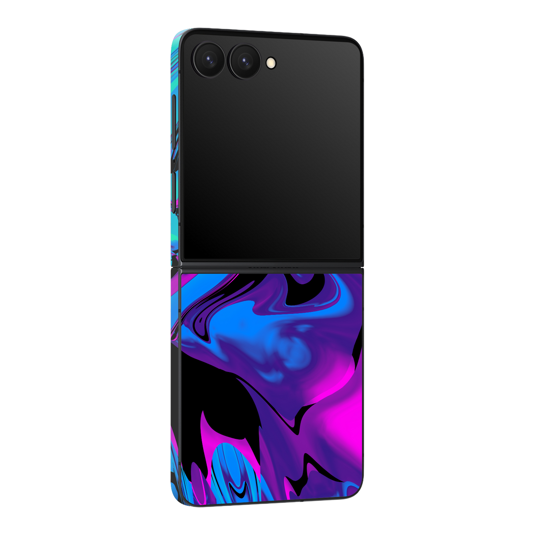 Galaxy Z Flip 7 Print Printed Custom SIGNATURE Rainy Night in Bangkok Skin Wrap Sticker Decal Cover Protector by QSKINZ | qskinz.com