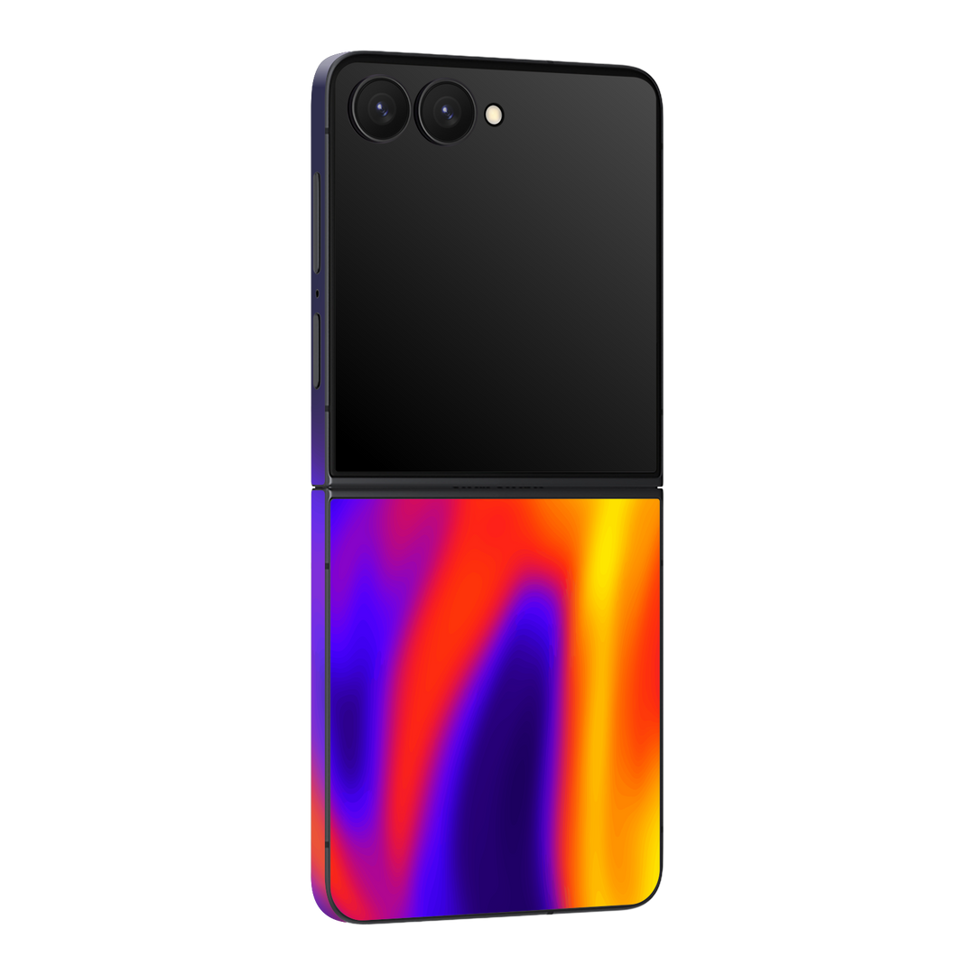 Galazy Z Flip 7 Print Printed Custom SIGNATURE Infrablaze Infrared Thermal Neon Skin Wrap Sticker Decal Cover Protector by QSKINZ | QSKINZ.COM