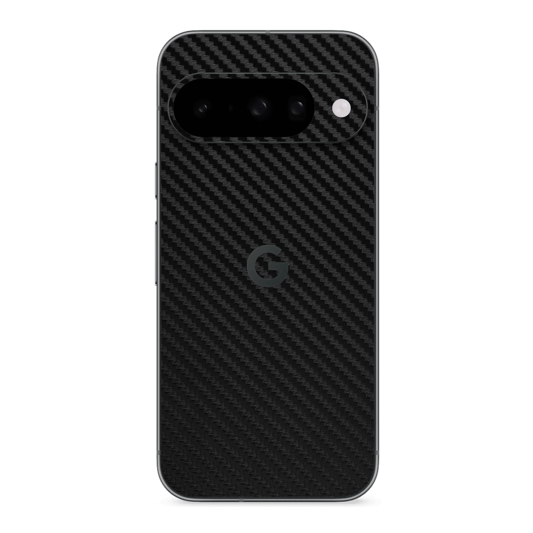 Google Pixel 10 Black 3D Textured Carbon Fibre Fiber Skin Wrap Sticker Decal Cover Protector by QSKINZ | qskinz.com