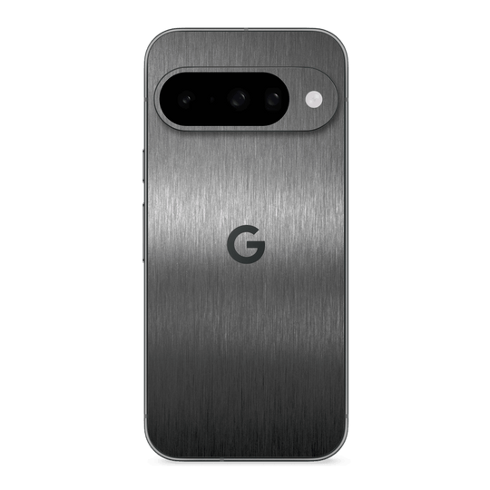 Google Pixel 10 Brushed Metal Titanium Metallic Skin Wrap Sticker Decal Cover Protector by QSKINZ | qskinz.com