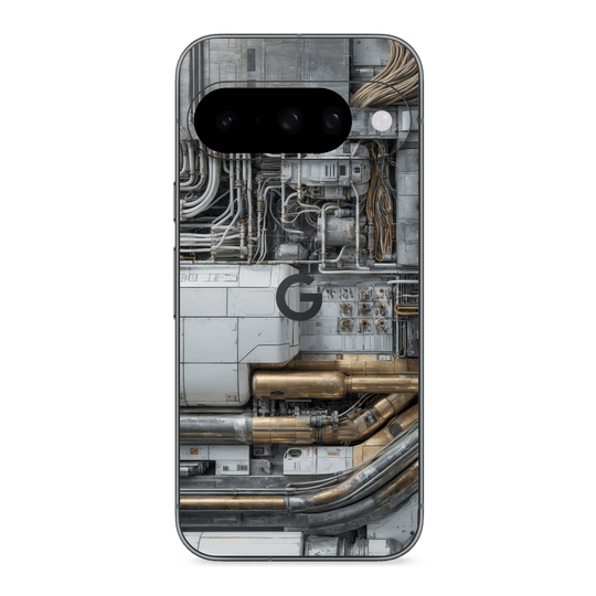 Google Pixel 10 Custom Printed SIGNATURE “Industrial Metal Pipes” Skin Wrap Sticker Decal Cover Protector by QSKINZ | QSKINZ.COM