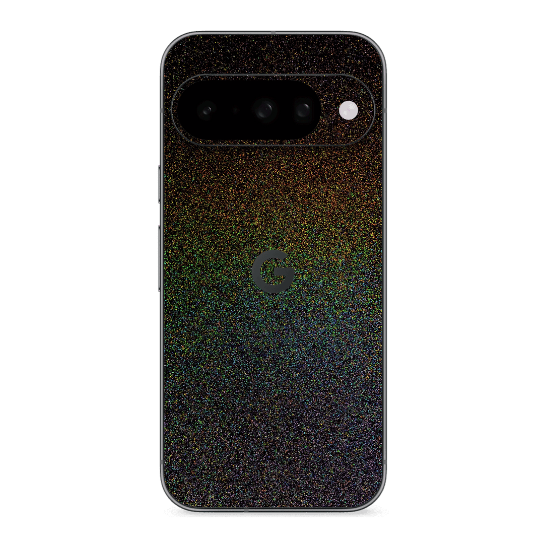 Google Pixel 10 GALAXY Galactic Black Milky Way Rainbow Sparkling Metallic Gloss Finish Skin Wrap Sticker Decal Cover Protector by QSKINZ | qskinz.com