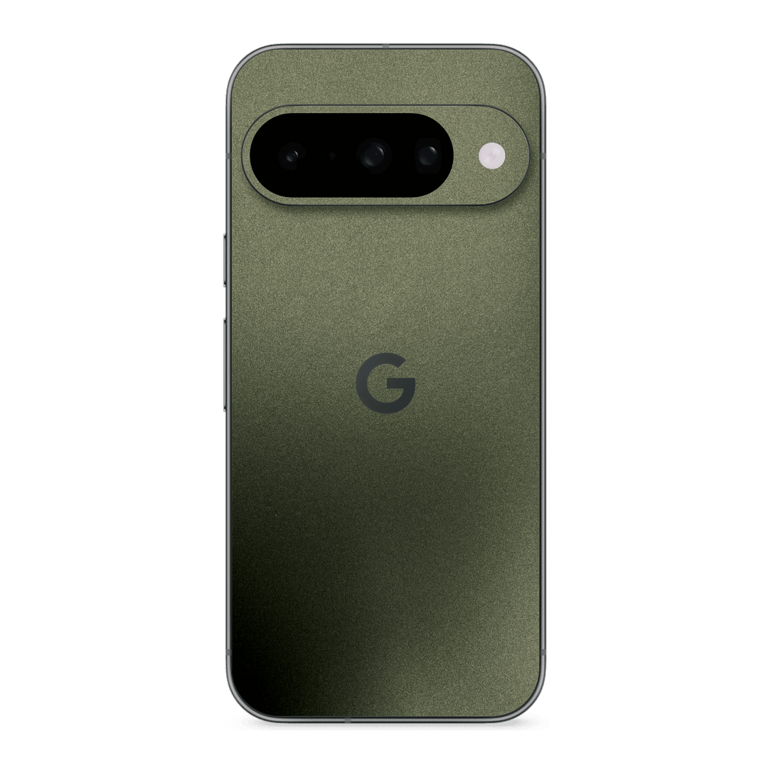 Google Pixel 10 Military Green Metallic Skin Wrap Sticker Decal Cover Protector by QSKINZ | qskinz.com
