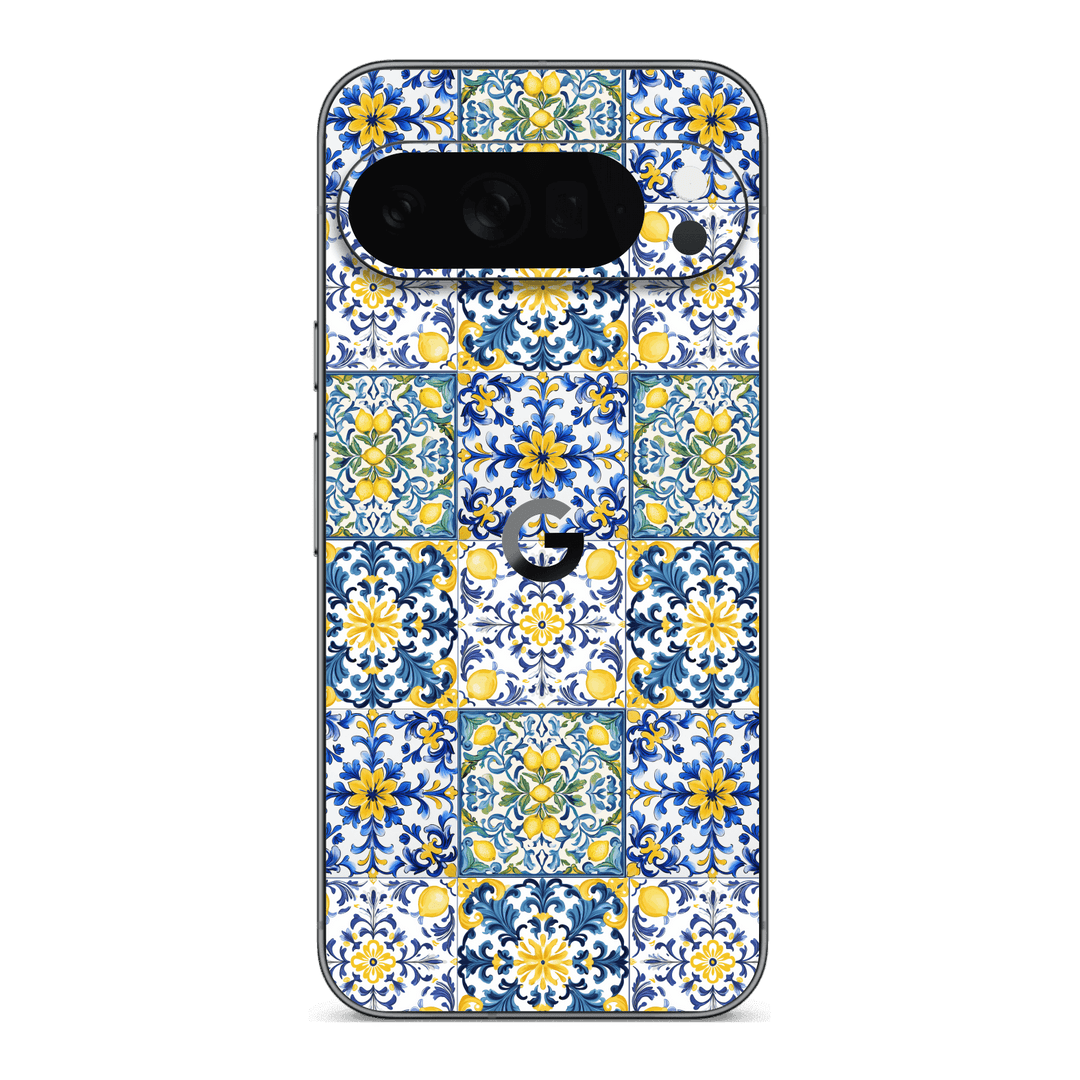 Google Pixel 10 PRO Custom Printed SIGNATURE “Tile d’Amalfi Coast” Ceramic Skin Wrap Sticker Decal Cover Protector by QSKINZ | QSKINZ.COM