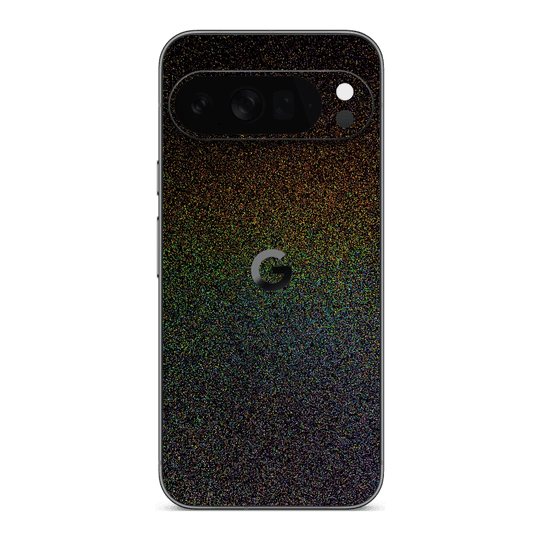 Google Pixel 10 PRO GALAXY Galactic Black Milky Way Rainbow Sparkling Metallic Gloss Finish Skin Wrap Sticker Decal Cover Protector by QSKINZ | qskinz.com