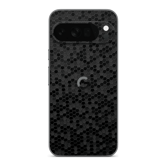 Google Pixel 10 PRO Luxuria Black Honeycomb 3D Textured Skin Wrap Sticker Decal Cover Protector by QSKINZ | qskinz.com