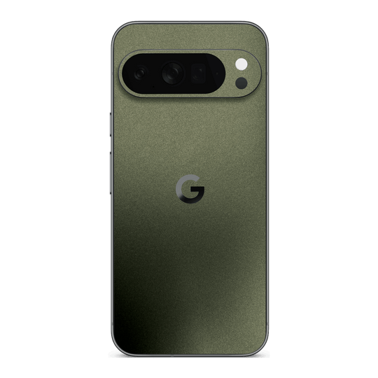Google Pixel 10 PRO Military Green Metallic Skin Wrap Sticker Decal Cover Protector by QSKINZ | qskinz.com
