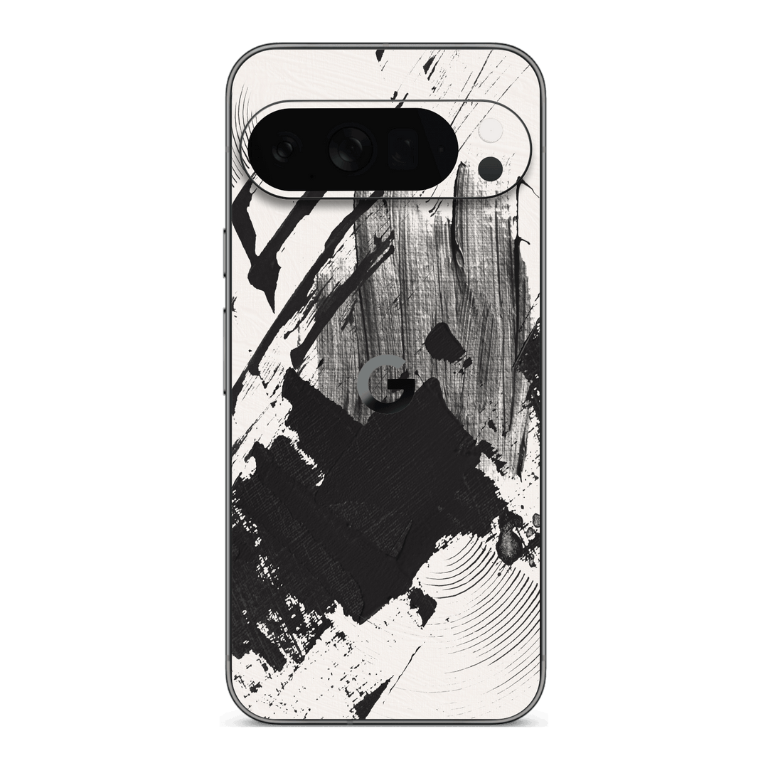 Google Pixel 10 PRO Print Printed Custom SIGNATURE Black and White Madness Skin Wrap Sticker Decal Cover Protector by QSKINZ | qskinz.com