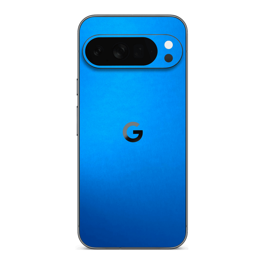 Google Pixel 10 PRO Satin Blue Metallic Matt Matte Skin Wrap Sticker Decal Cover Protector by QSKINZ | qskinz.com