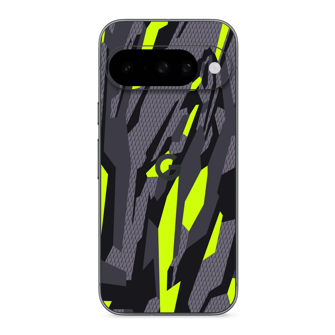 Google Pixel 10 Print Printed Custom SIGNATURE Abstract Green Camouflage Skin Wrap Sticker Decal Cover Protector by QSKINZ | qskinz.com