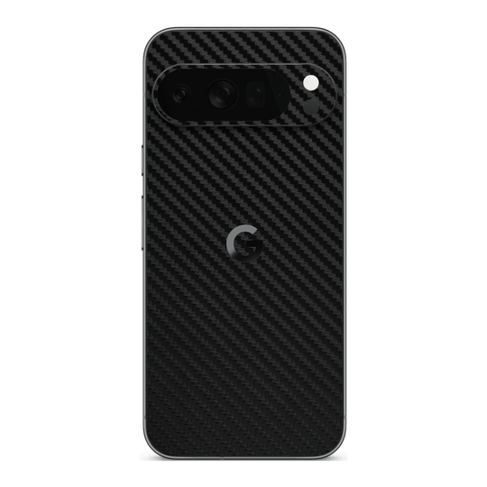 Google Pixel 10 Pro XL Black 3D Textured Carbon Fibre Fiber Skin Wrap Sticker Decal Cover Protector by QSKINZ | qskinz.com