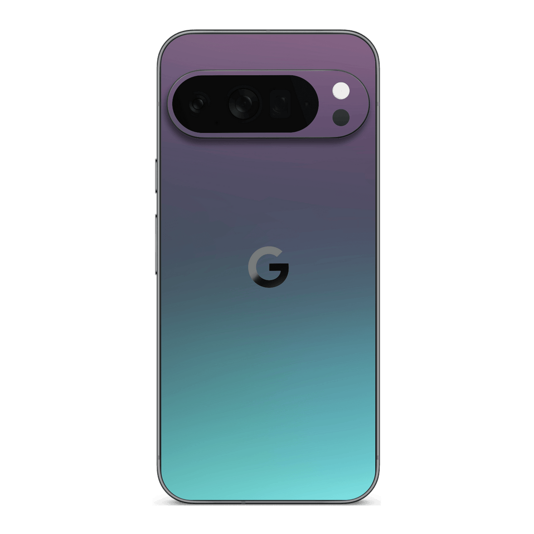 Google Pixel 10 Pro XL Chameleon Turquoise-Lavender Lilac Colour-changing Metallic Skin Wrap Sticker Decal Cover Protector by QSKINZ | qskinz.com