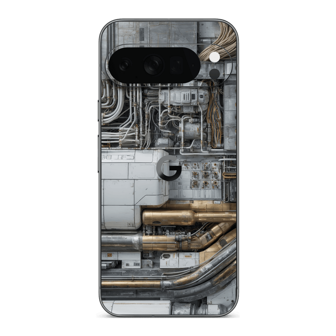 Google Pixel 10 Pro XL Custom Printed SIGNATURE “Industrial Metal Pipes” Skin Wrap Sticker Decal Cover Protector by QSKINZ | QSKINZ.COM