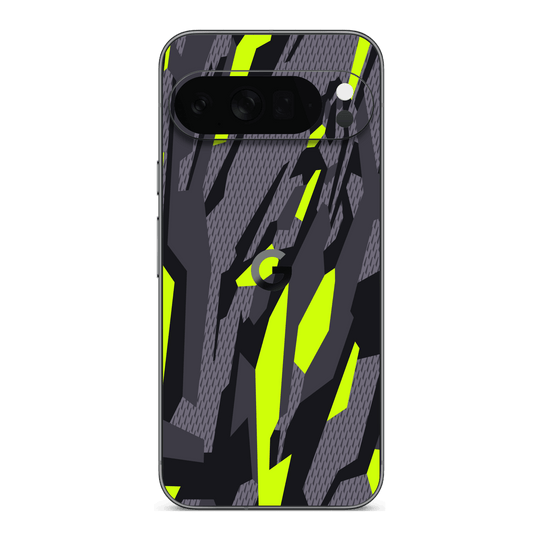 Google Pixel 10 Pro XL Print Printed Custom SIGNATURE Abstract Green Camouflage Skin Wrap Sticker Decal Cover Protector by QSKINZ | qskinz.com