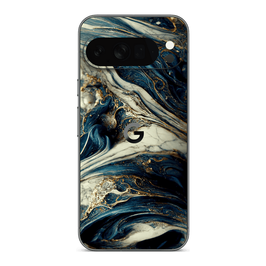Google Pixel 10 Pro XL Printed Custom SIGNATURE Agate Geode Naia Ocean Blue Stone Skin Wrap Sticker Decal Cover Protector by QSKINZ | qskinz.com