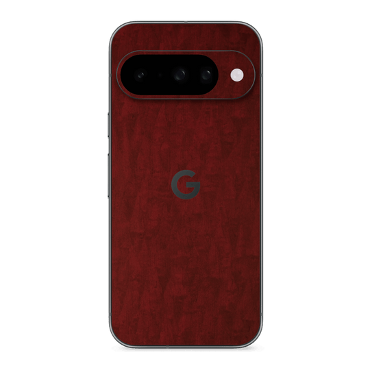 Google Pixel 10 Scarlet Red Wood Wooden Satin Skin Wrap Sticker Decal Cover Protector by QSKINZ | qskinz.com