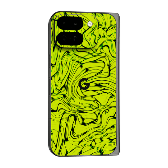 Google Pixel 9 Pro FOLD Print Printed Custom SIGNATURE Hypnotic Green Electric Jade Skin Wrap Sticker Decal Cover Protector by QSKINZ | QSKINZ.COM