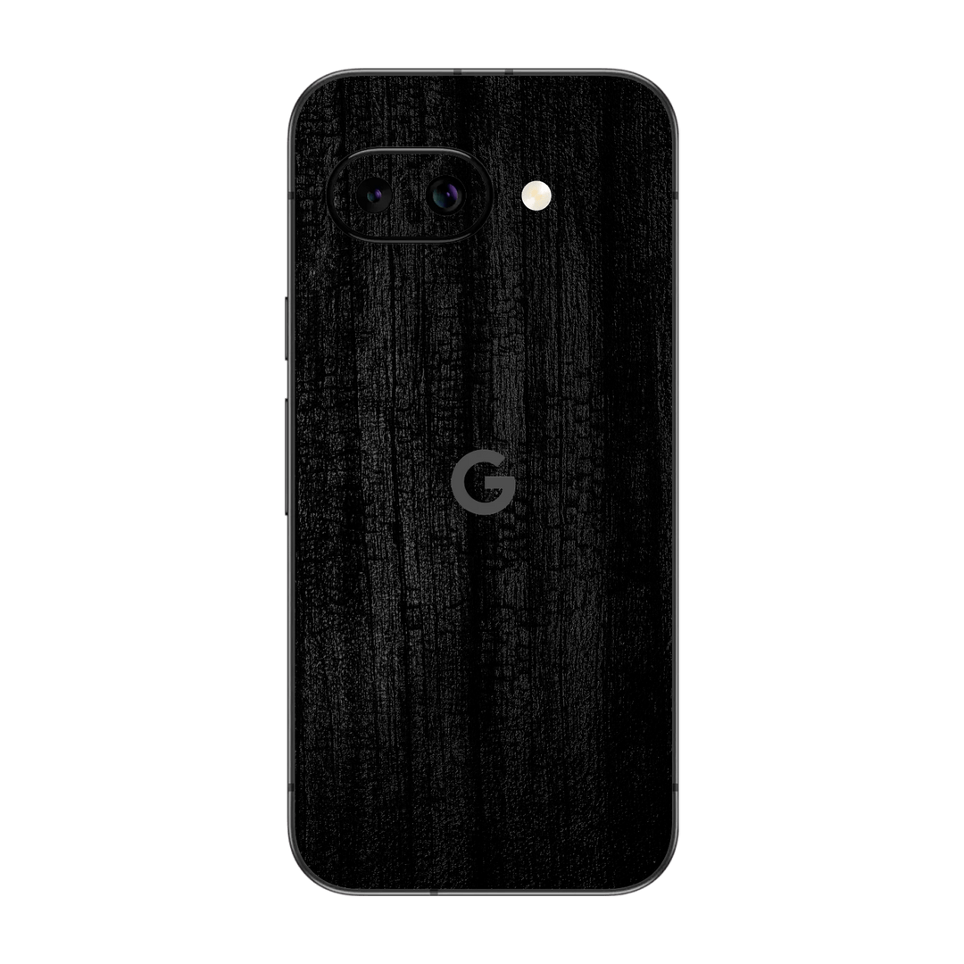 Google Pixel 9a Luxuria Black Charcoal Black Dragon Coal Stone 3D Textured Skin Wrap Sticker Decal Cover Protector by QSKINZ | qskinz.com
