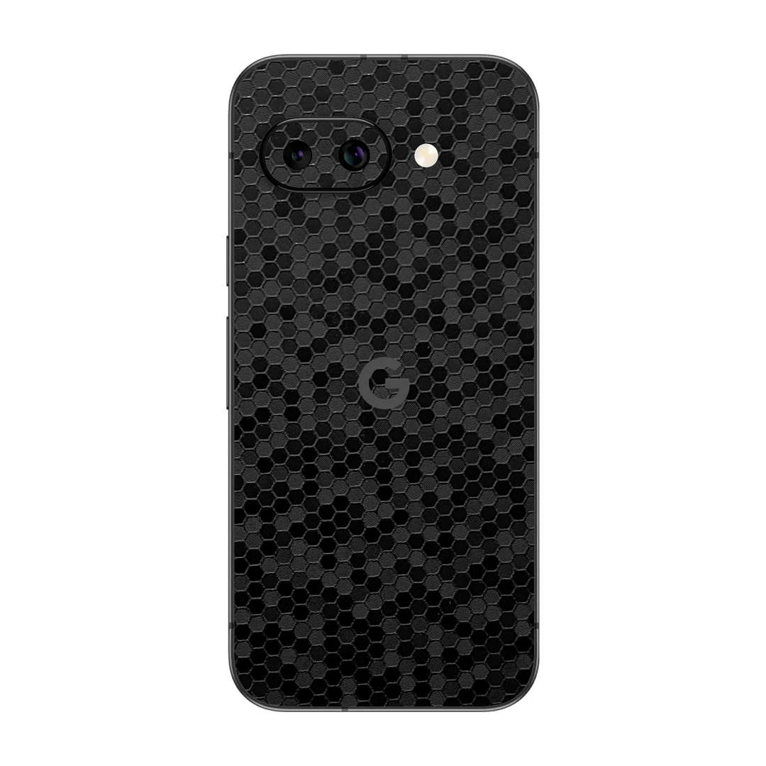 Google Pixel 9a Luxuria Black Honeycomb 3D Textured Skin Wrap Sticker Decal Cover Protector by QSKINZ | qskinz.com
