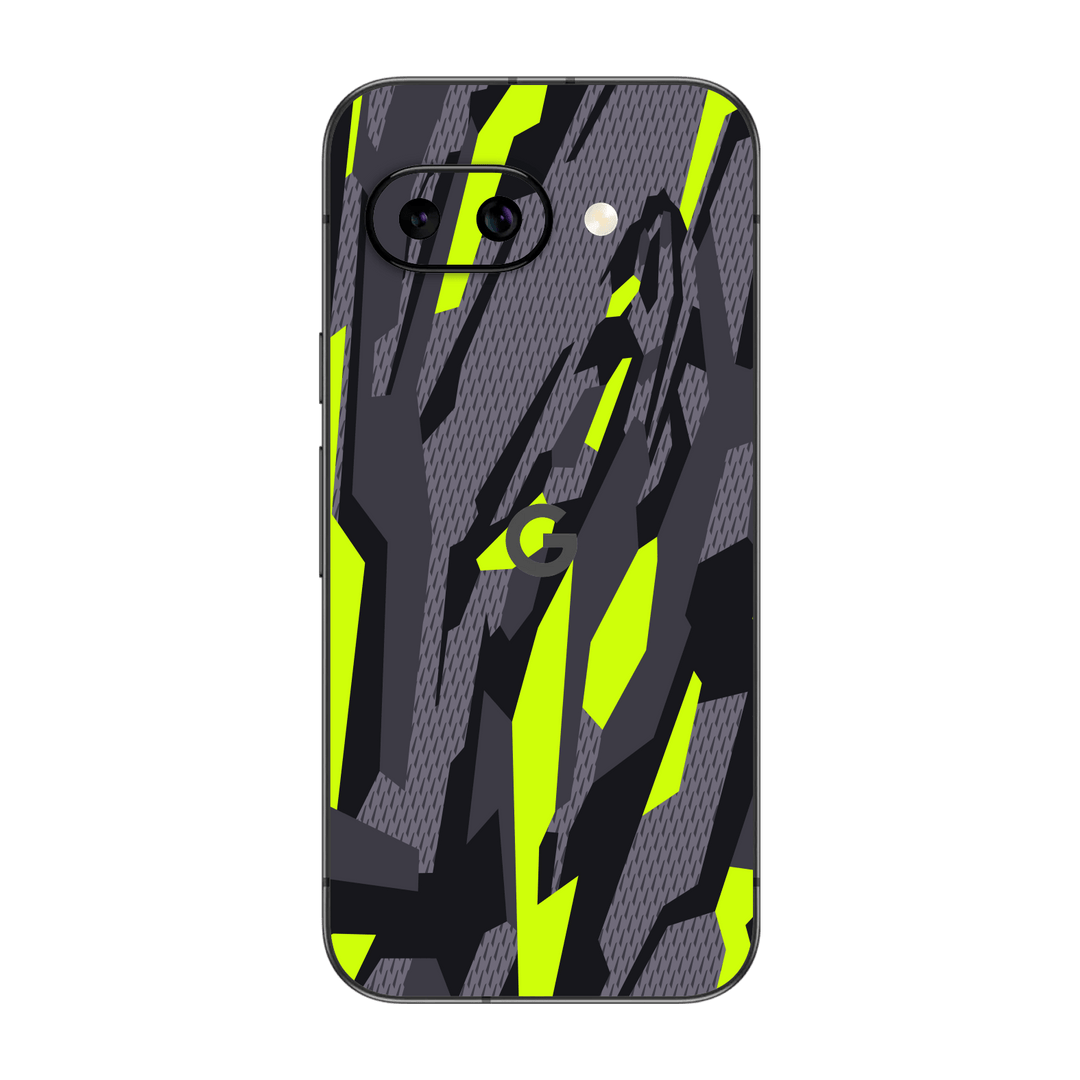 Google Pixel 9a Print Printed Custom SIGNATURE Abstract Green Camouflage Skin Wrap Sticker Decal Cover Protector by QSKINZ | qskinz.com
