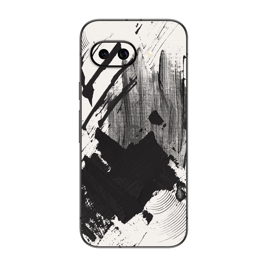 Google Pixel 9a Print Printed Custom SIGNATURE Black and White Madness Skin Wrap Sticker Decal Cover Protector by QSKINZ | qskinz.com
