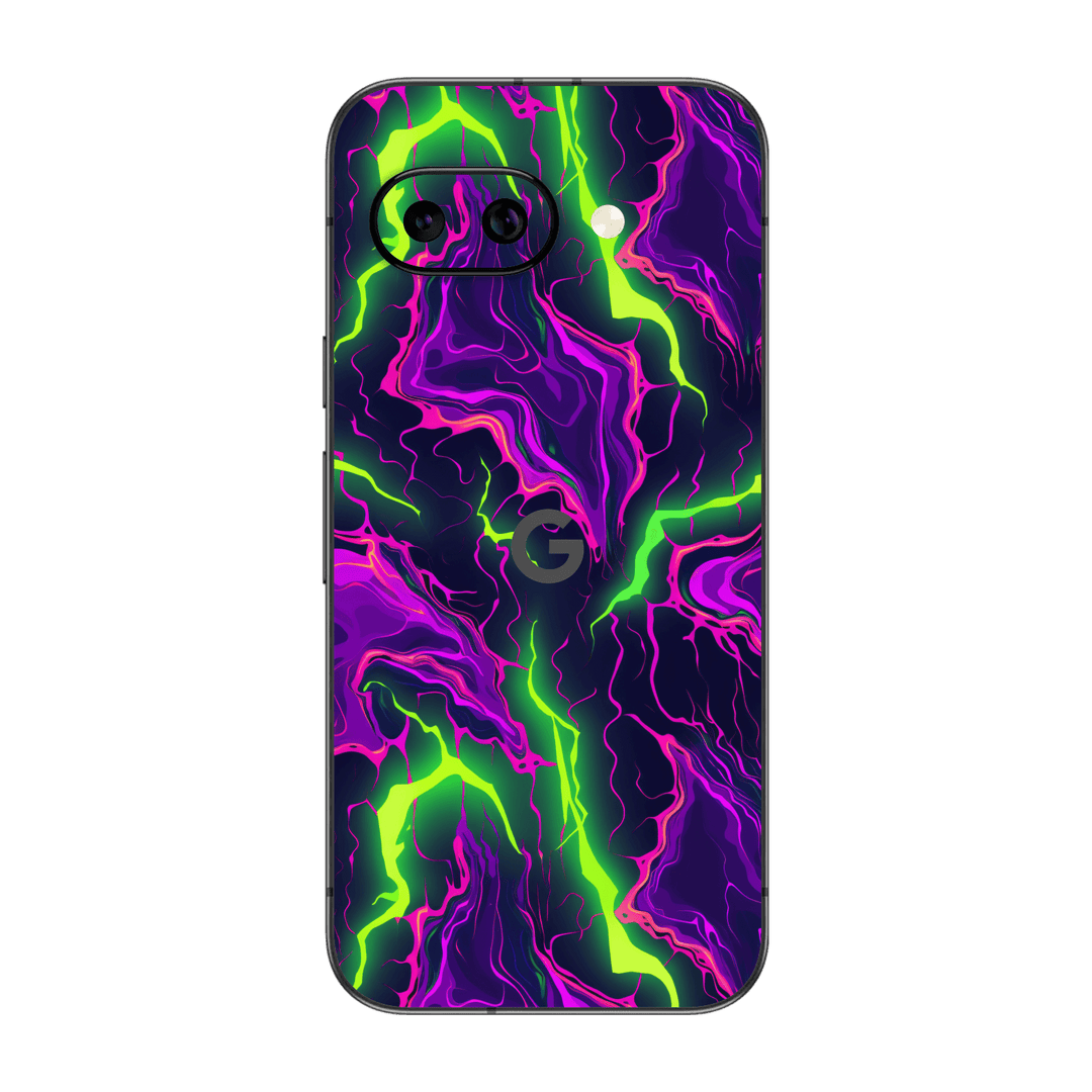 Google Pixel 9a Print Printed Custom SIGNATURE Twisterra Twist Neon Purple Yellow Green Anime Skin Wrap Sticker Decal Cover Protector by QSKINZ | QSKINZ.COM

