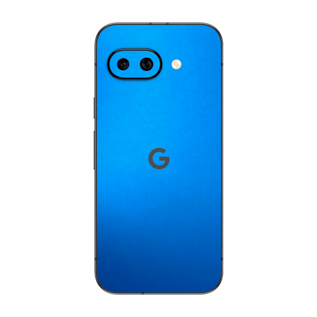 Google Pixel 9a Satin Blue Metallic Matt Matte Skin Wrap Sticker Decal Cover Protector by QSKINZ | qskinz.com

