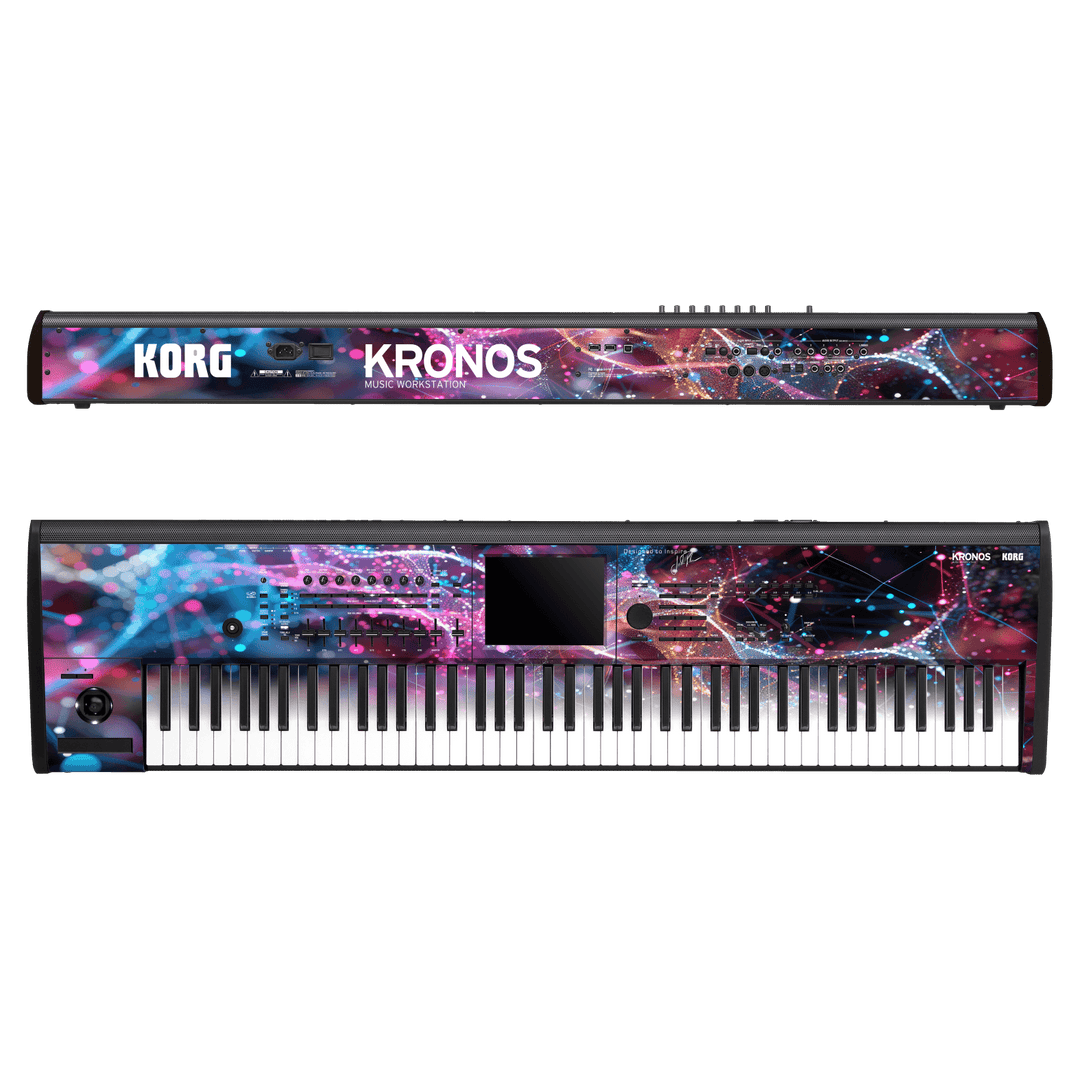 Korg Kronos 2 Music Workstation (88 keys) Jordan Rudess Collection Ethereal Waves Skin, Wrap, Decal by Keyskinz | qskinz.com