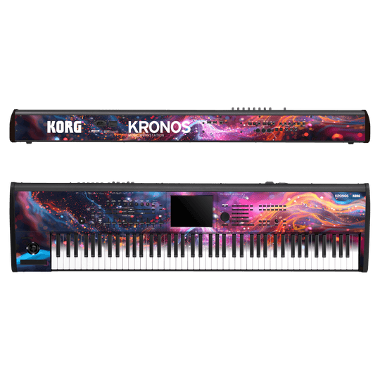 Korg Kronos 2 Music Workstation (88 keys) Jordan Rudess Collection Cosmic Overture Skin, Wrap, Decal by Keyskinz | qskinz.com