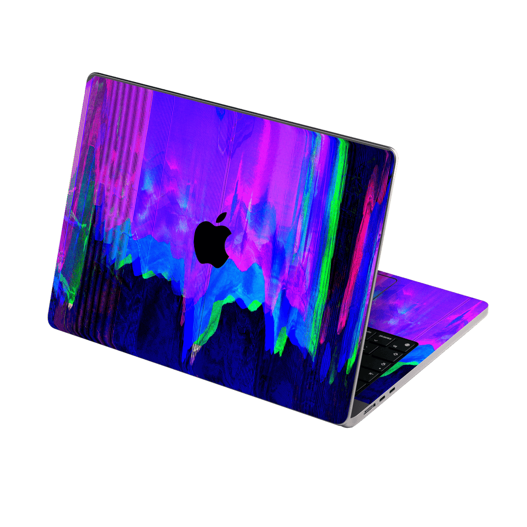 MacBook AIR 13.6" (2025, M4) Custom Printed SIGNATURE “Andromeda” Blue Purple Wave Skin Wrap Sticker Decal Cover Protector by QSKINZ | QSKINZ.COM