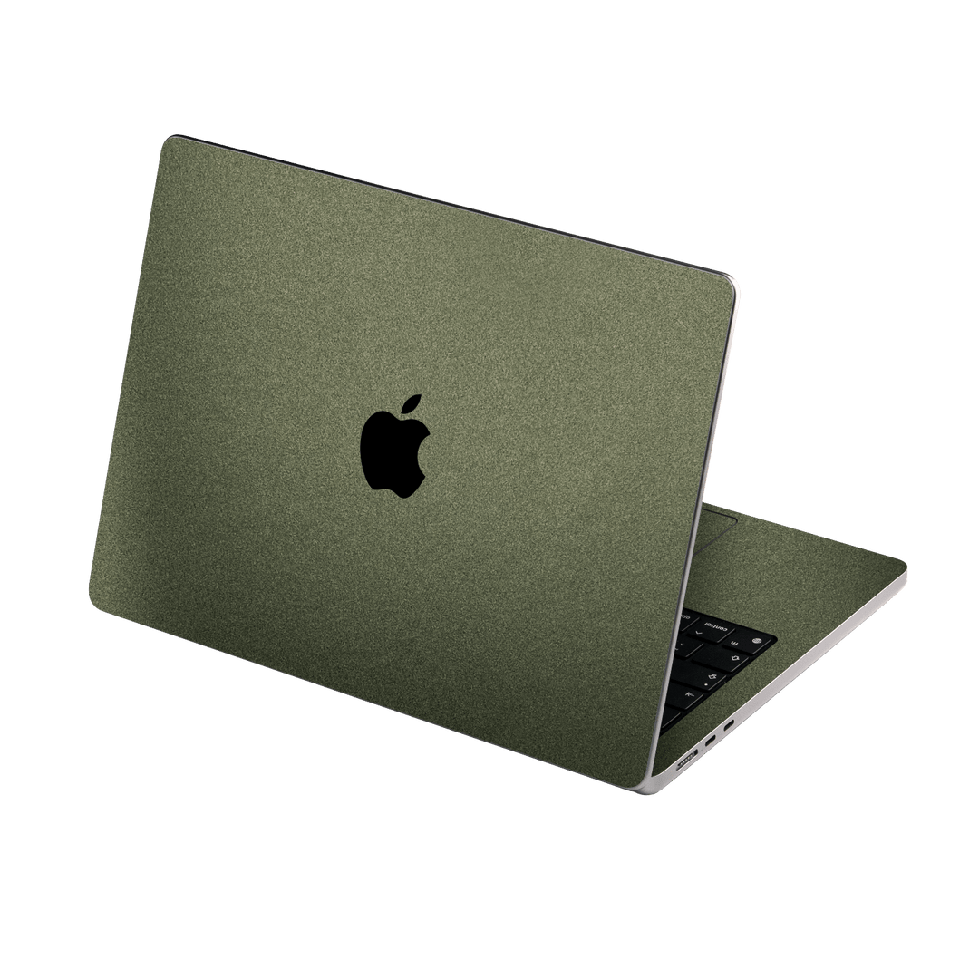 MacBook AIR 13.6" (2025, M4) Military Green Metallic Skin Wrap Sticker Decal Cover Protector by QSKINZ | qskinz.com