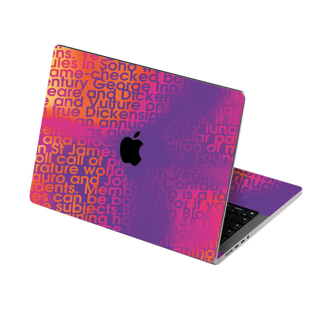 MacBook PRO 14” (2024, M4) Print Printed Custom SIGNATURE Inferno Swirl Gradient Skin Wrap Sticker Decal Cover Protector by QSKINZ | QSKINZ.COM