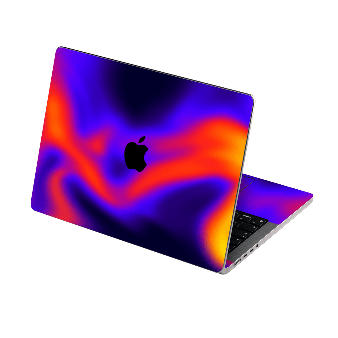 MacBook PRO 14” (2024, M4) Print Printed Custom SIGNATURE Infrablaze Infrared Thermal Neon Skin Wrap Sticker Decal Cover Protector by QSKINZ | QSKINZ.COM