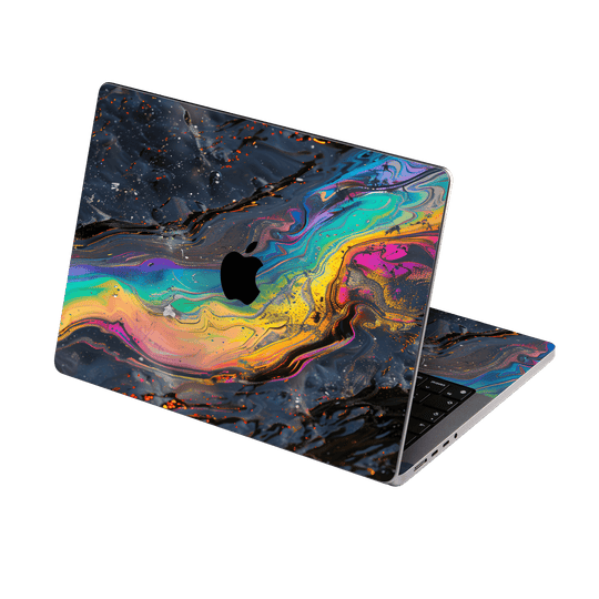 MacBook PRO 16" (2021/2023) Print Printed Custom SIGNATURE Aurora Auroria Stone Marble Rainbow Skin Wrap Sticker Decal Cover Protector by QSKINZ | QSKINZ.COM