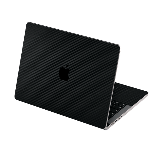 MacBook PRO 16” (2024, M4) Black 3D Textured Carbon Fibre Fiber Skin Wrap Sticker Decal Cover Protector by QSKINZ | qskinz.com