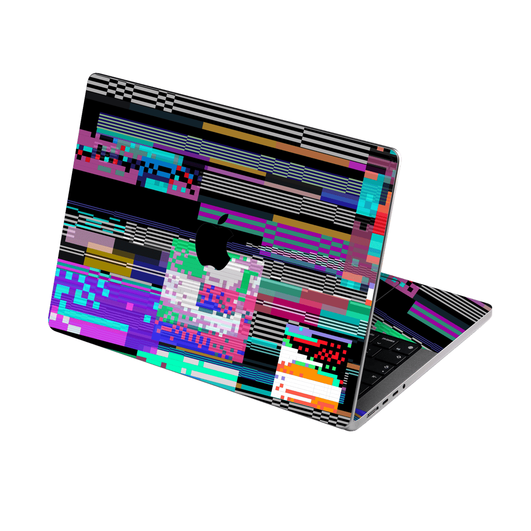 MacBook PRO 16” (2024, M4) Print Printed Custom SIGNATURE Glitchscape Glitch No Signal Colours Skin Wrap Sticker Decal Cover Protector by QSKINZ | QSKINZ.COM