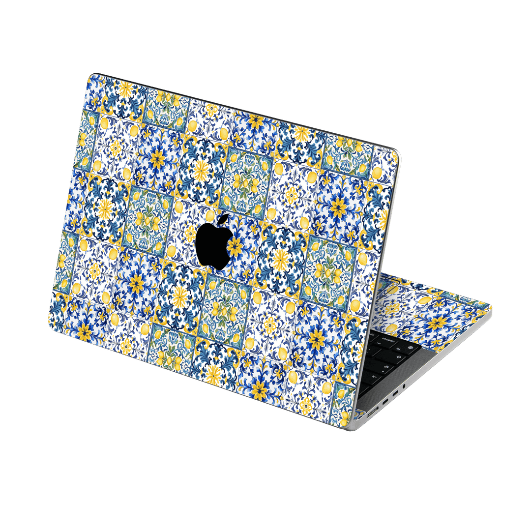 MacBook Pro 14" Custom Printed SIGNATURE “Tile d’Amalfi Coast” Ceramic Skin Wrap Sticker Decal Cover Protector by QSKINZ | QSKINZ.COM