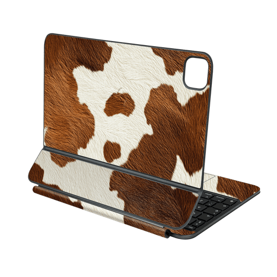 Magic Keyboard for iPad Pro 11” (M4, 2024) Print Printed Custom SIGNATURE MOO Cow Print Cowhide Skin Wrap Sticker Decal Cover Protector by QSKINZ | QSKINZ.COM