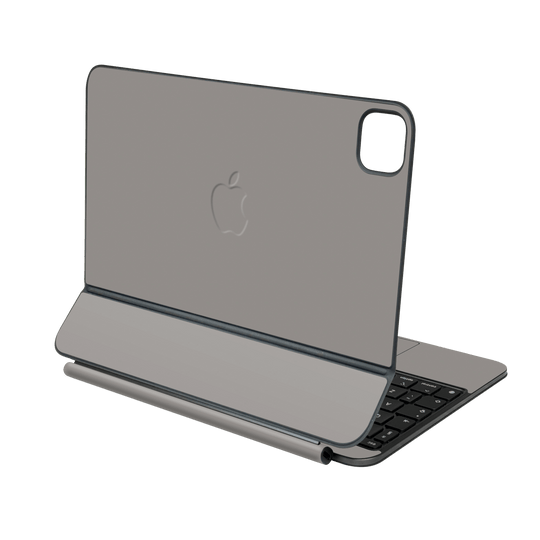 Magic Keyboard for iPad Pro 11” (M4, 2024) Soft-Touch Matte StealthMatte Lunar Light Grey Skin Wrap Sticker Decal Cover Protector by QSKINZ | qskinz.com