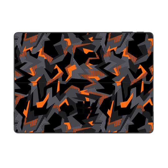 Microsoft Surface Pro 10 Print Printed Custom SIGNATURE Sharp-Edged Orange Camo Camouflage Skin Wrap Sticker Decal Cover Protector by QSKINZ | qskinz.com
