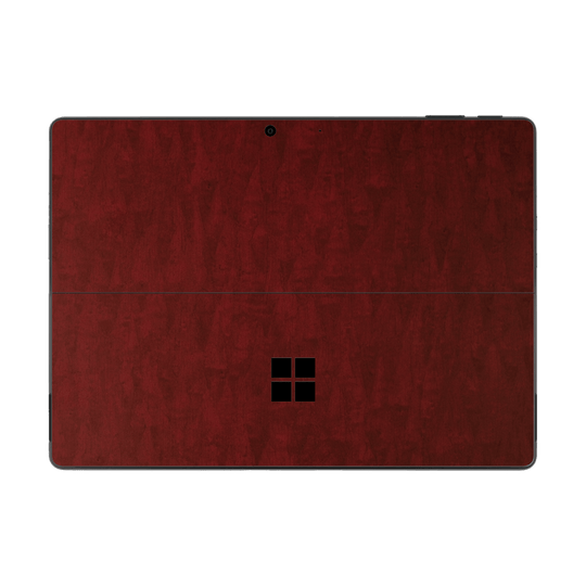 Microsoft Surface Pro 9 Scarlet Red Wood Wooden Satin Skin Wrap Sticker Decal Cover Protector by QSKINZ | qskinz.com