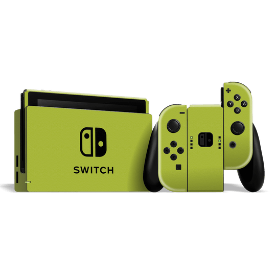 Nintendo SWITCH Luxuria Lime Green Matt 3D Textured Skin Wrap Sticker Decal Cover Protector by QSKINZ | qskinz.com