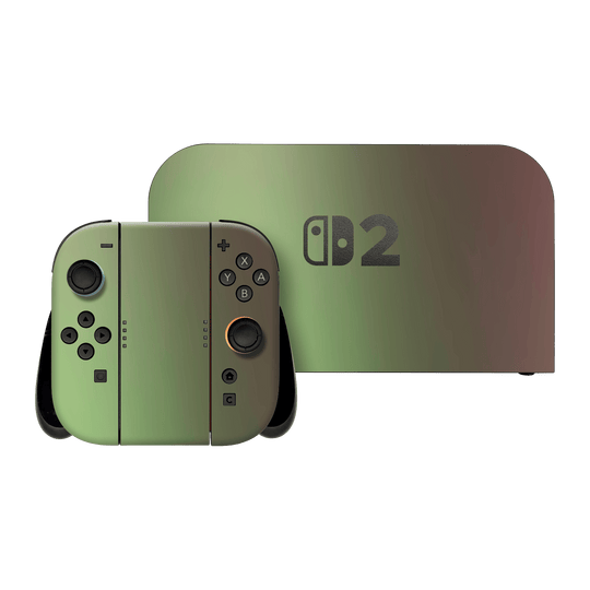 Nintendo Switch 2 Chameleon Avocado Colour-changing Metallic Skin Wrap Sticker Decal Cover Protector by QSKINZ | qskinz.com