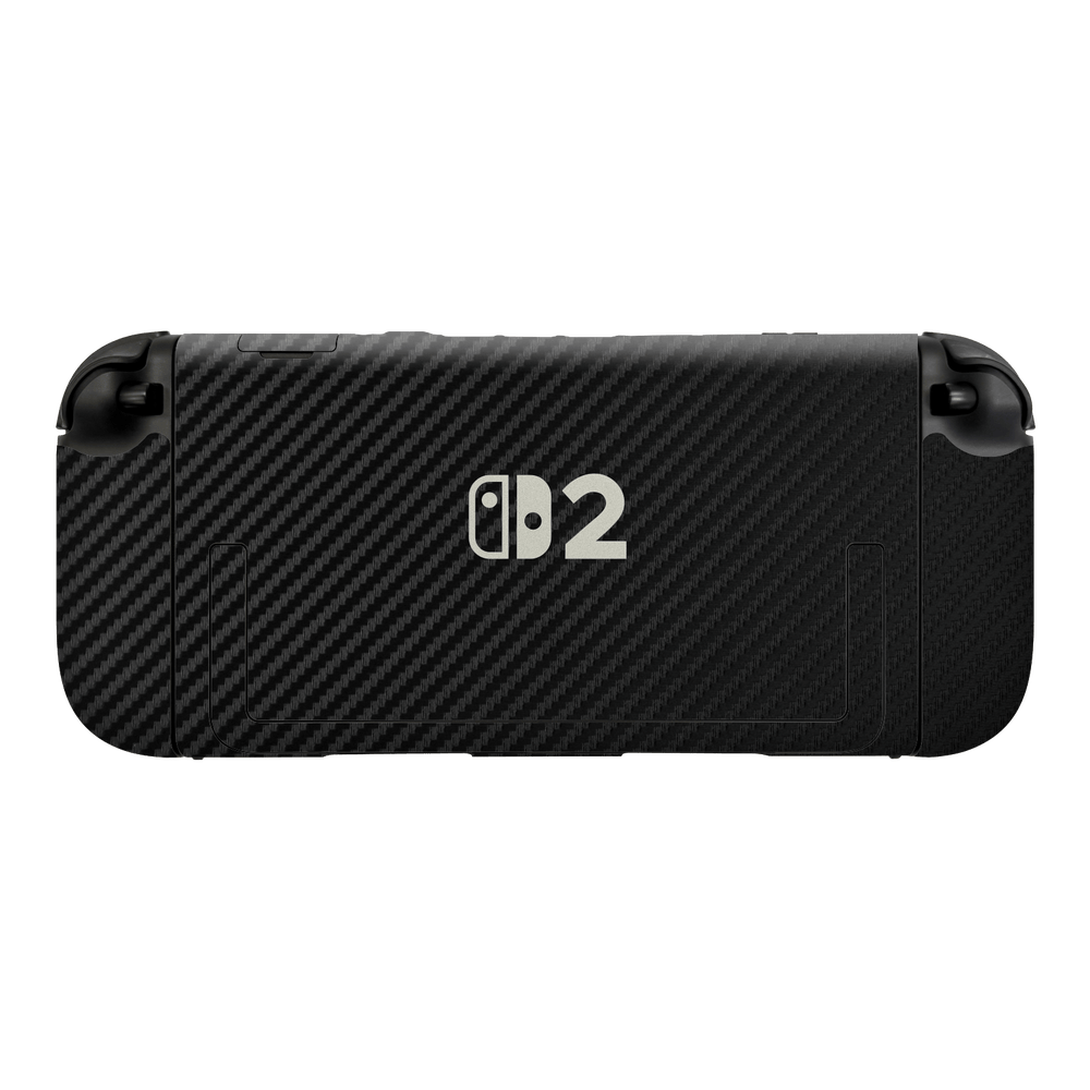 Nintendo Switch 2 Console Black 3D Textured Carbon Fibre Fiber Skin Wrap Sticker Decal Cover Protector by QSKINZ | qskinz.com