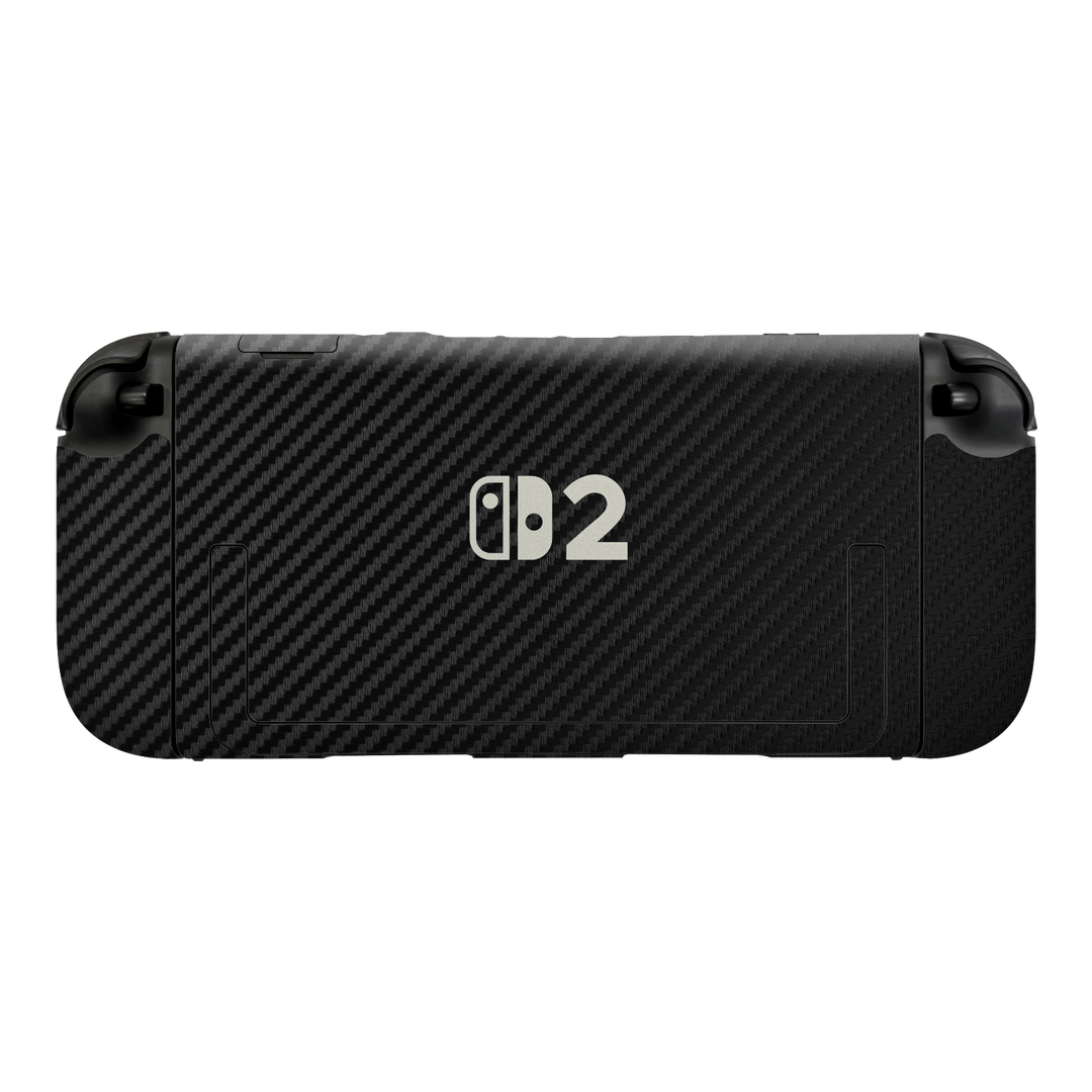 Nintendo Switch 2 Console Black 3D Textured Carbon Fibre Fiber Skin Wrap Sticker Decal Cover Protector by QSKINZ | qskinz.com