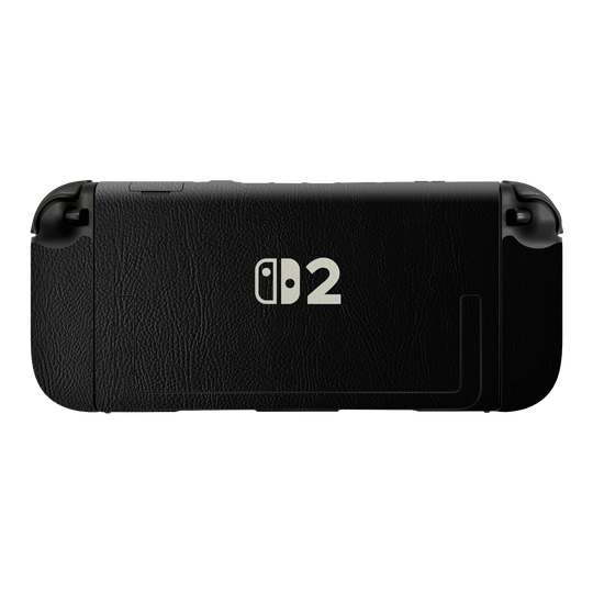 Nintendo Switch 2 Console Luxuria BLACK LEATHER Riders Skin Wrap Sticker Decal Cover Protector by QSKINZ | qskinz.com