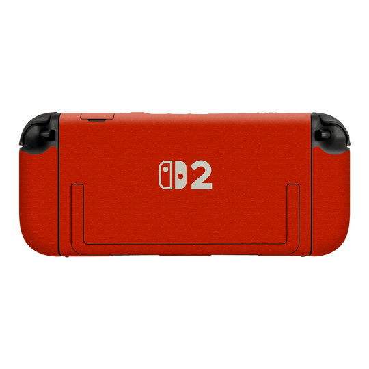 Nintendo Switch 2 Console Luxuria Red Cherry Juice Matt 3D Textured Skin Wrap Sticker Decal Cover Protector by QSKINZ | qskinz.com